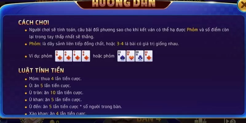 Người có điểm số thấp nhất là người thắng ở game Phỏm TipClub