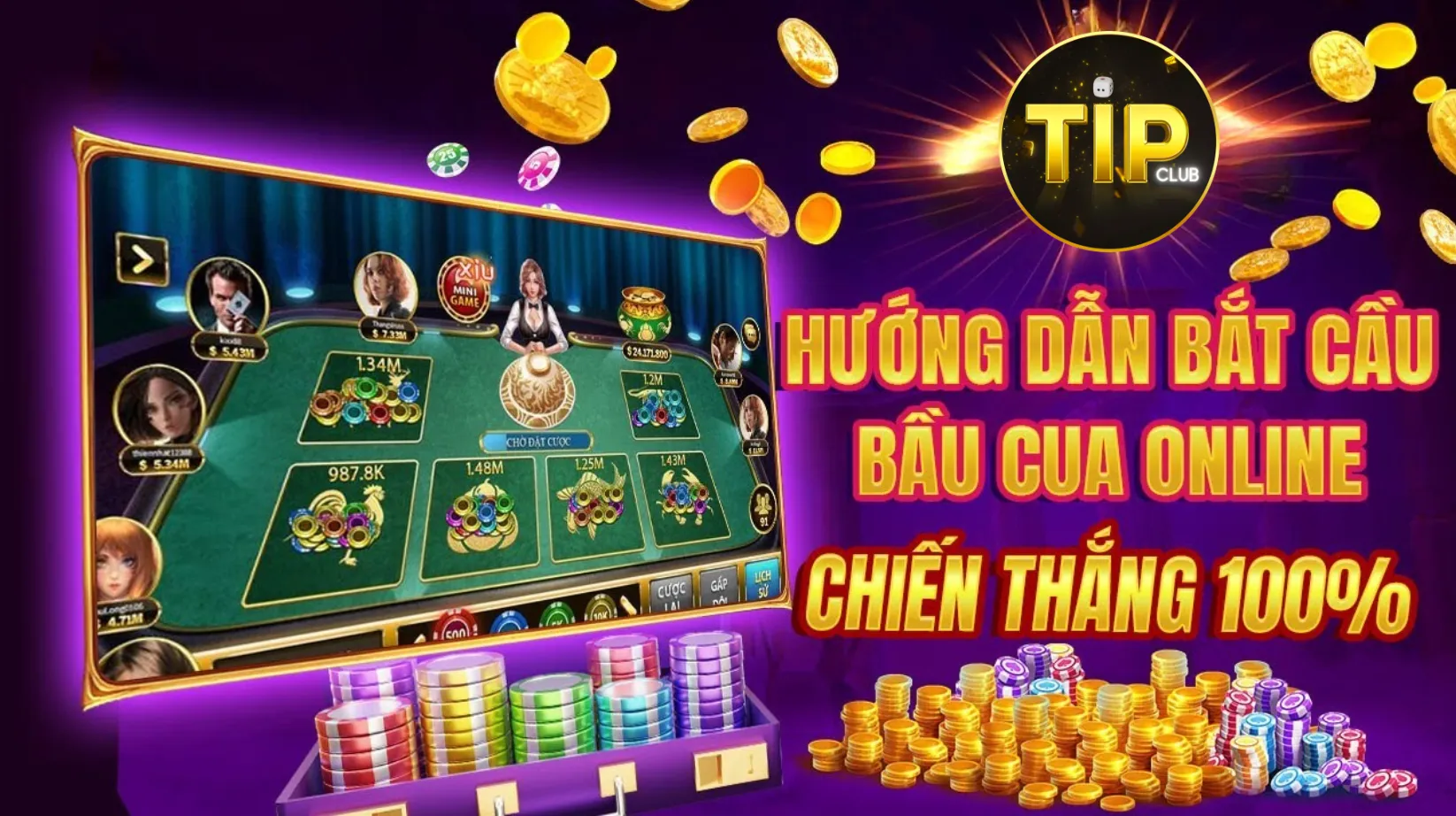 Bầu cua là siêu phẩm đổi thưởng cực hot trên TipClub